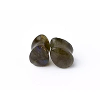 Labradorite Stone Teardrop Plugs