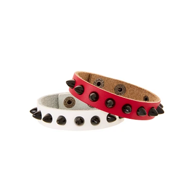 Multi-Pack Spike Red and White Bracelets - 2 Pack