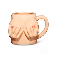 Holding On Boob Molded Coffee Mug - 20 oz.