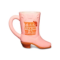Yee Fucking Haw Pink Cowboy Boot Coffee Mug - 16 oz.