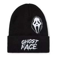Ghost Face Embroidered Cuff Beanie Hat
