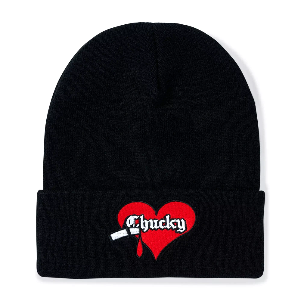 Chucky Heart Patch Cuff Beanie Hat