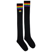Black Rainbow Over the Knee Socks