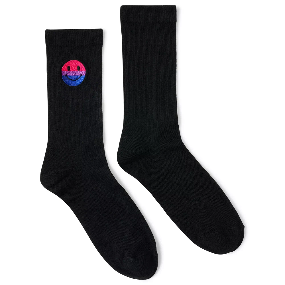 Bisexual Pride Smiley Crew Sock
