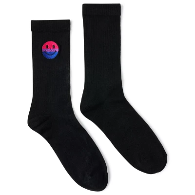 Bisexual Pride Smiley Crew Sock