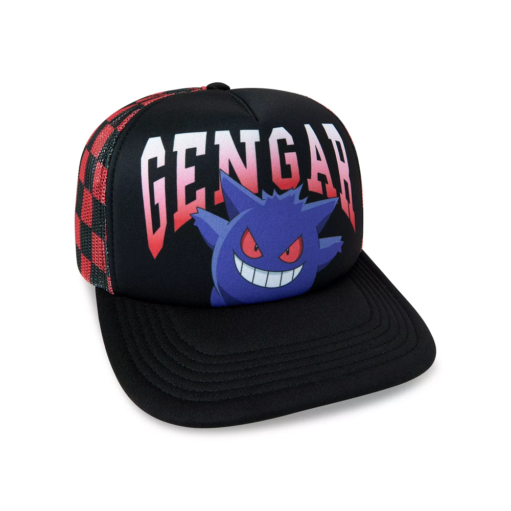 Gengar Black and Red Checkered Trucker Hat - Pokémon