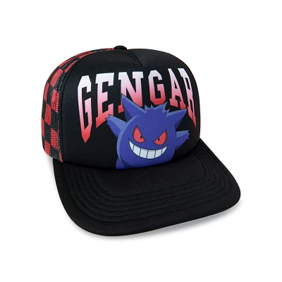Gengar Black and Red Checkered Trucker Hat - Pokémon