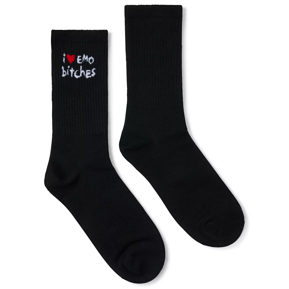 I Heart Emo Bitches Crew Socks