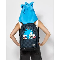 Retro Sonic the Hedgehog Hooded Backpack