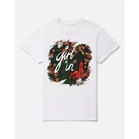 Girl Red Fallen Leaves T Shirt