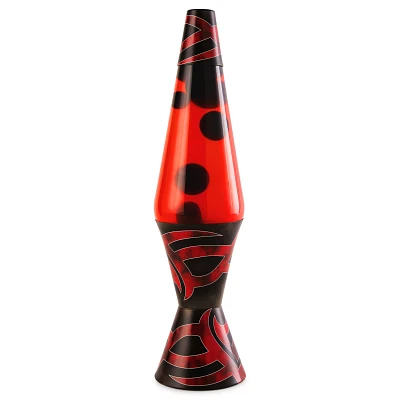 17 Inch Black and Red Tribal Lava Lamp