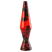 17 Inch Black and Red Tribal Lava Lamp
