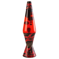 17 Inch Black and Red Tribal Lava Lamp