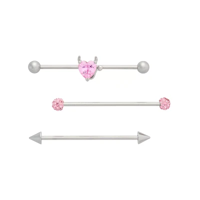 Multi-Pack CZ Demon Heart Industrial Barbell 3 Pack - 14 Gauge