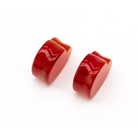 Red Heart Quartz Stone Plugs - 1 Inch