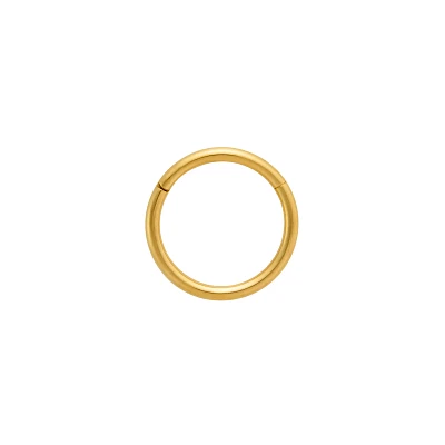 Goldplated Simple Hinge Hoop Septum Ring - 16 Gauge