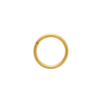 Goldplated Simple Hinge Hoop Septum Ring - 16 Gauge