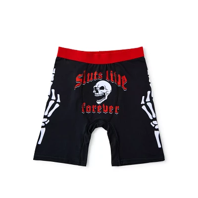Sluts Live Forever Skull Boxer Briefs