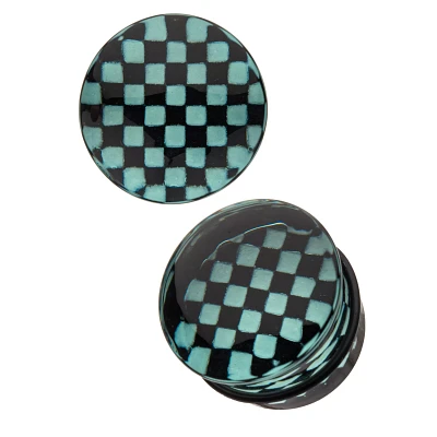 Checkered Glass Plugs