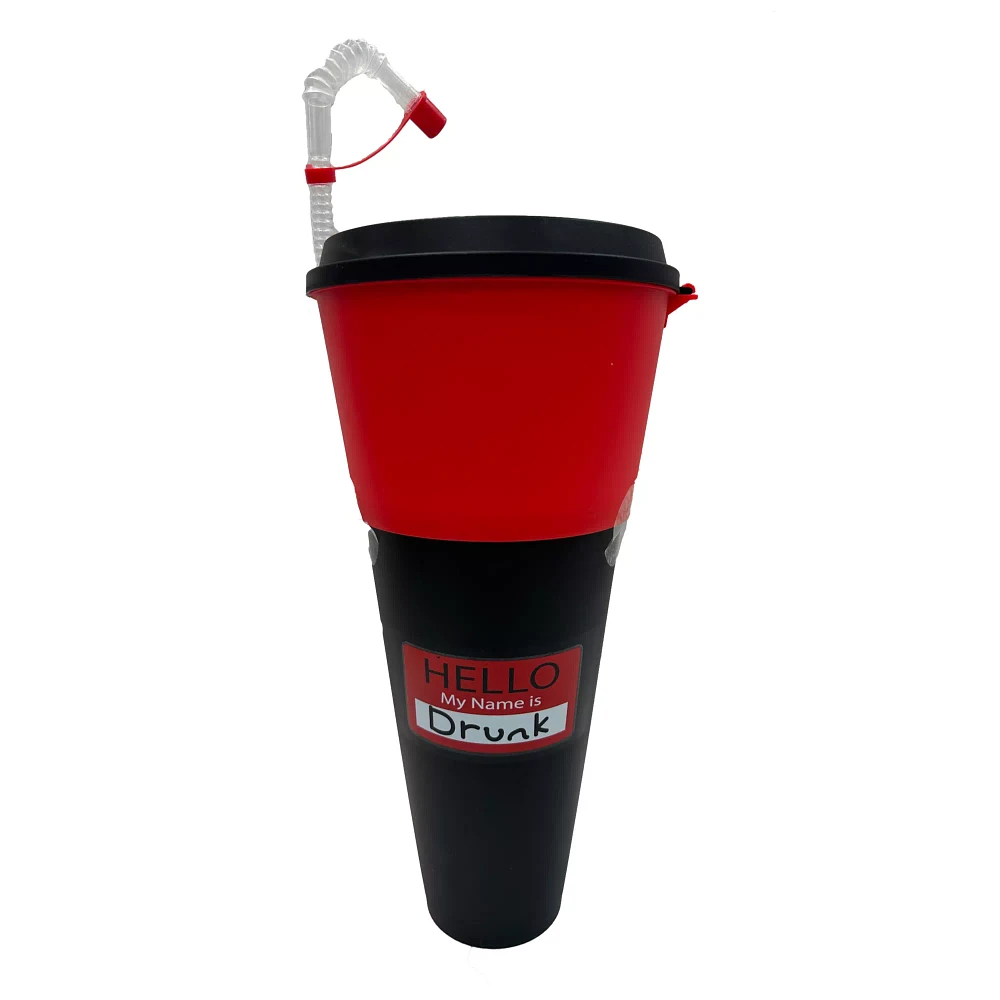 Hello My Name Is Drunk Cup with Straw - 46 oz.