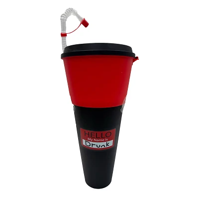 Hello My Name Is Drunk Cup with Straw - 46 oz.