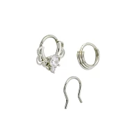 Multi-Pack CZ Lacey Septum Clickers and Retainer - 16 Gauge