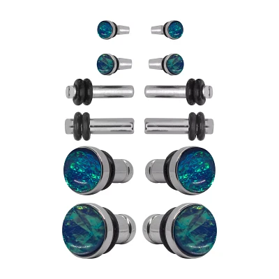Multi-Pack Silvertone Resin Plug Set