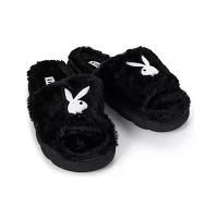 Black Playboy Slippers