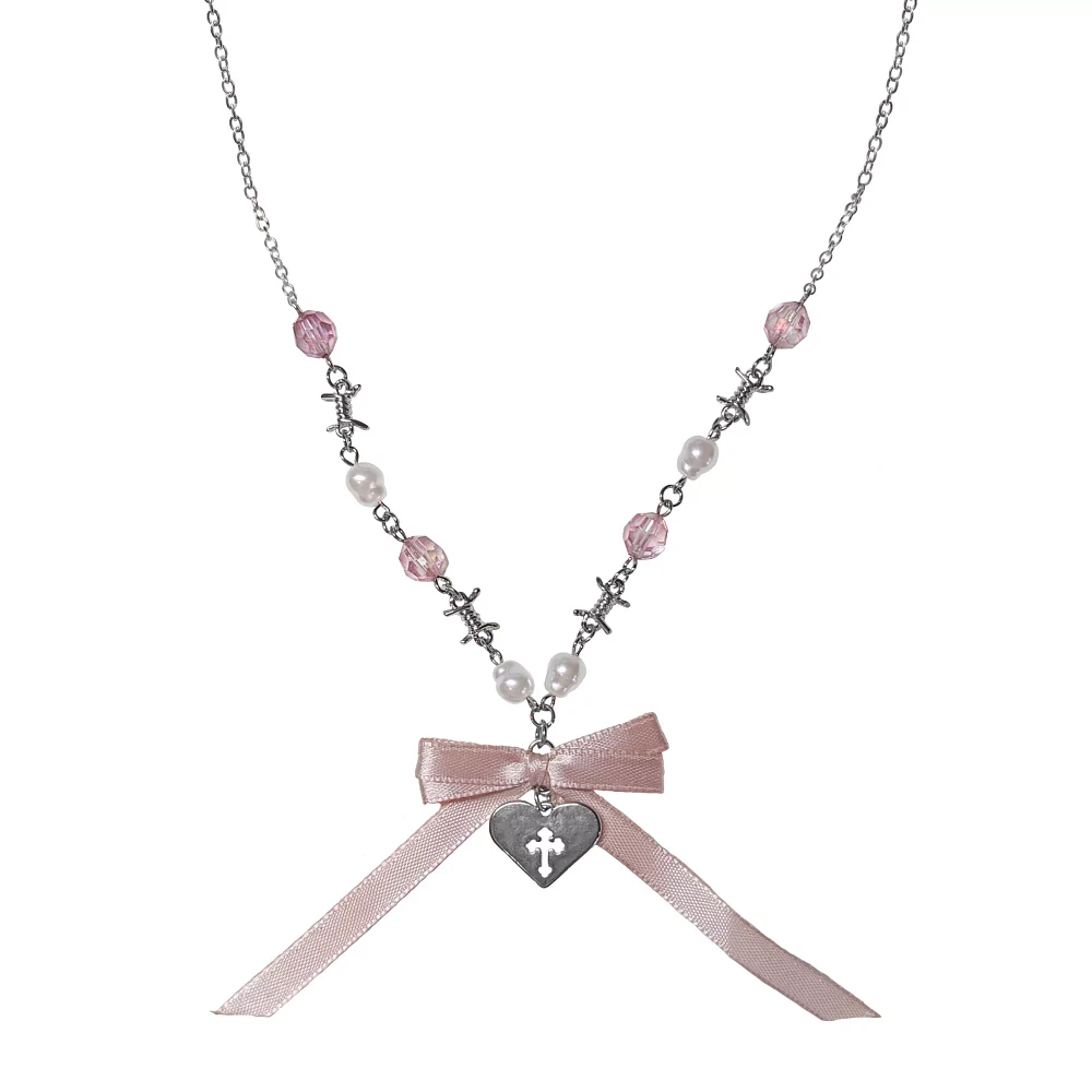 Heart Barbed Wire Chain Necklace