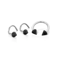 Kayla Malecc Multi-Pack Titanium Horseshoe Ring and Screw Nose Rings with Ends 3 Pack
