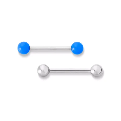 Kayla Malecc Multi-Pack Titanium Barbells with Ends 2 Pack