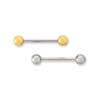 Kayla Malecc Multi-Pack Titanium Barbells with Goldtone Ends 2 Pack - 14 Gauge