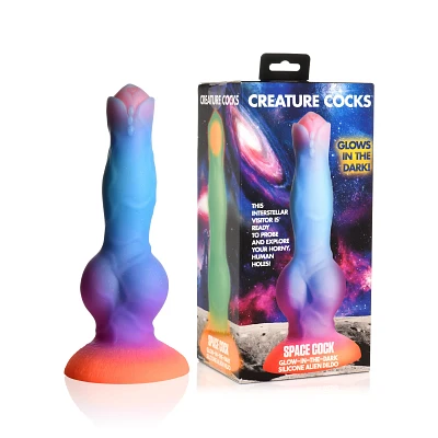 Creature Cocks Space Cock Glow in the Dark Alien Dildo - 8.5 Inch