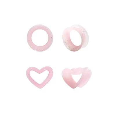 Multi-Pack Pink Round and Heart Tunnels - 2 Pair