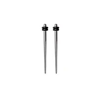 Silvertone Tapers - 1 Pair