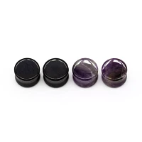 Multi-Pack Obsidian and Charoite Stone Plugs - 2 Pair