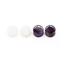Multi-Pack Opal and Amethyst Stone Plugs - 2 Pair