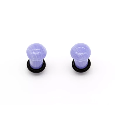 Blue Agate Stone Plugs