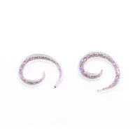 Glitter Dichroic Glass Spiral Tapers