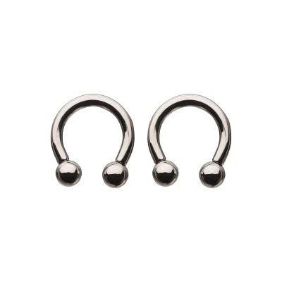 Silver-Plated Horseshoe Rings