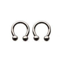 Silver-Plated Horseshoe Rings