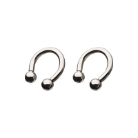 Silver-Plated Horseshoe Rings
