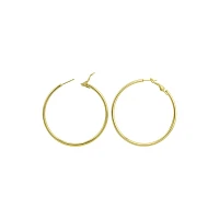 Goldtone Thin Hoop Earrings