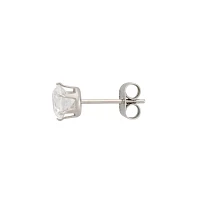 Multi-Pack CZ Simple Silverplated Hoop and Stud Earrings - 6 Pack