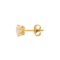 Multi-Pack CZ and Goldtone Stud and Hoop Earrings - 6 Pair