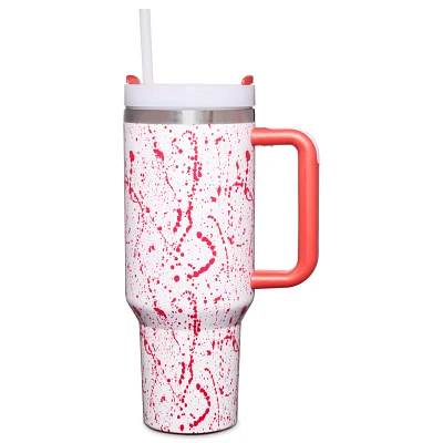 Blood Splatter Travel Tumbler with Straw - 40 oz.