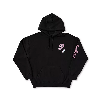 Black Playboy Bunny Print Hoodie