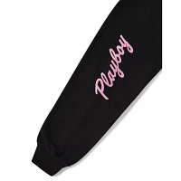 Black Playboy Bunny Print Hoodie