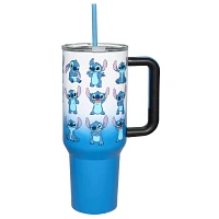 Stitch Poses Travel Tumbler with Straw 40 oz. - Lilo & Stitch