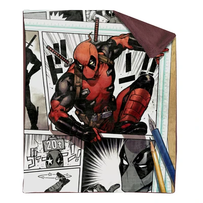 Deadpool Comic Fleece Blanket